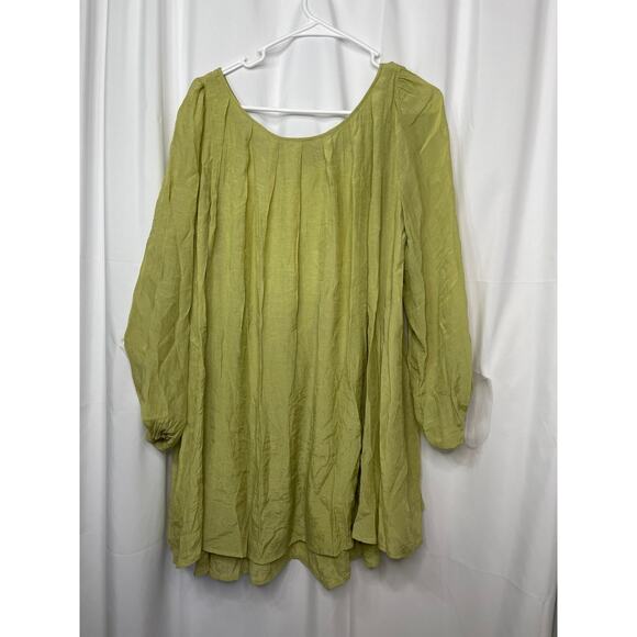 You Know as Pinky tunic dress top women's large chartreuse green size large - Picture 6 of 16